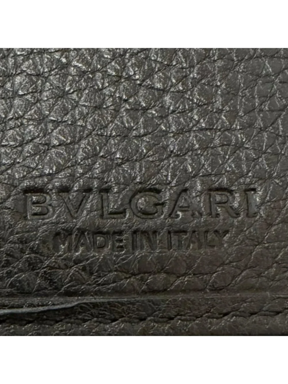 Bvlgari Canvas Leather Logo All Over Print Wallet on Chain Black Shoulder Bag